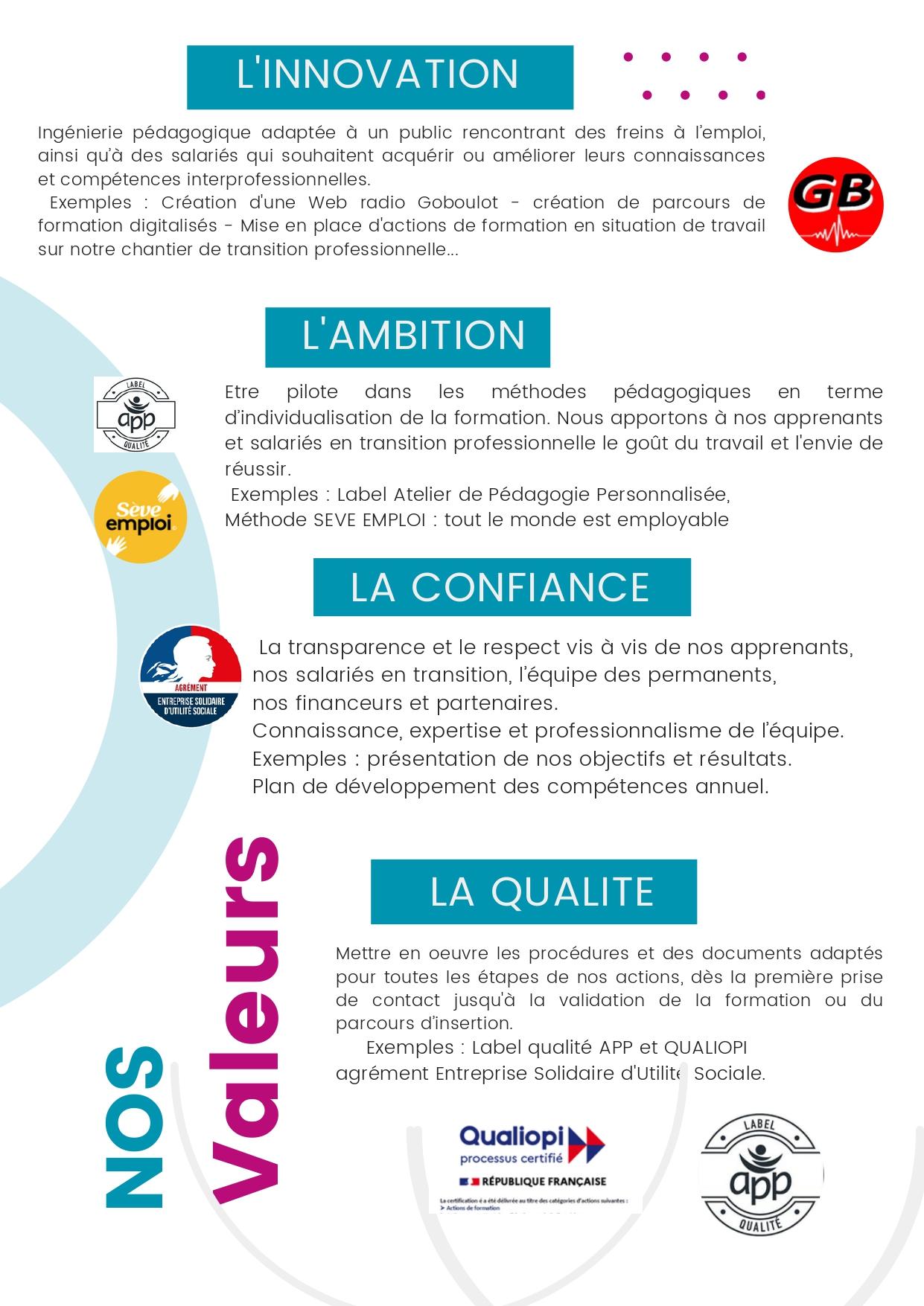 Partie du livret collaborateur presentation devenir page 0004